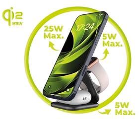 Bezdrôtová nabíjačka Mobile Origin 3in1 Qi2 25W UltraSlim PW36 čierna

 obrázok produktu 5 z 11