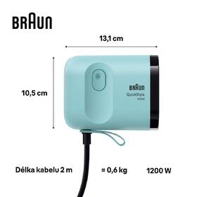 Ručný naparovač odevov Braun GS1051GR zelený

 obrázok produktu 4 z 11