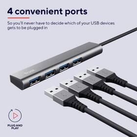 USB Hub Trust Halyx Aluminium USB-C/4x USB 3.2 Gen1 strieborný

 obrázok produktu 7 z 11