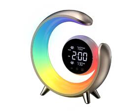 Stolná lampa IMMAX PEACOCK s hodinami, RGB svetlo, 20W, 400lm zlatá

 obrázok produktu 1 z 9