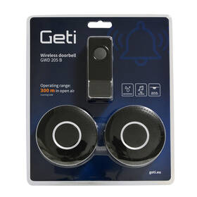 Zvonček bezdrôtový Geti GWD205 B čierny

 obrázok produktu 3 z 4
