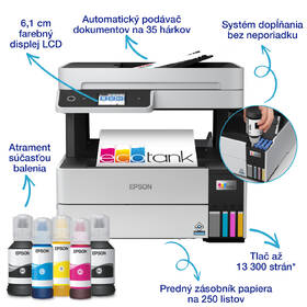 Tlačiareň multifunkčná Epson Eco Tank L6460 biela

 obrázok produktu 3 z 13