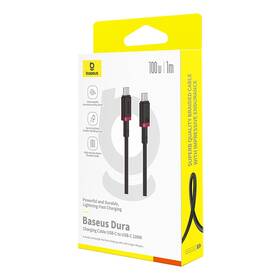 Kábel Baseus Dura USB-C/USB-C, 100W, 1m čierny/červený

 obrázok produktu 15 z 16