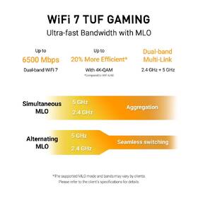 Router Asus TUF-BE6500 (BE6500) WiFi 7 Extendable Gaming,  AiMesh čierny

 obrázok produktu 6 z 10