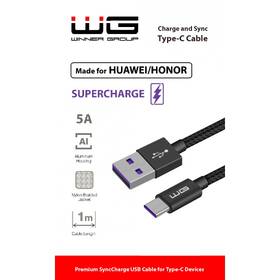 Kábel WG Super Charge USB/USB-C, 1m čierny

 obrázok produktu 1 z 1