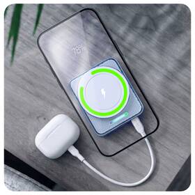 Powerbank 3mk PowerMag Handy MagSafe 5000 mAh, 22.5 W, bezdrôtové magnetické nabíjanie biela

 obrázok produktu 2 z 6