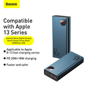 Powerbank Baseus Adaman Metal s digitálnym displejom QC + PD 20000mAh 65W modrý

 obrázok produktu 7 z 12