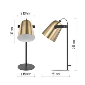 Stolná lampa EMOS Nina, max. 25 W, žiarovka E27, IP20 zlatá

 obrázok produktu 6 z 7