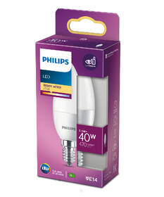 LED žiarovka Philips sviečka, 5,5W, E14, teplá biela 

 obrázok produktu 2 z 2