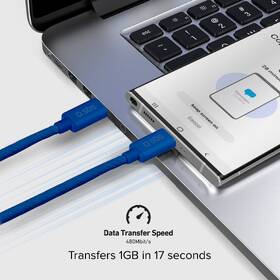 Kábel SBS USB-C/USB-C, PD, 60 W, 1,5 m modrý

 obrázok produktu 3 z 9