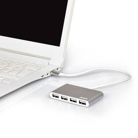 USB Hub PORT CONNECT USB-A, 4x USB 2.0 sivý

 obrázok produktu 2 z 3