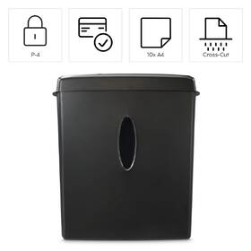 Skartovač Hama Safe X100CD, krížový rez, 10 listov, P4 čierny

 obrázok produktu 2 z 4