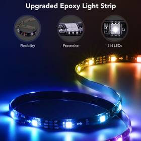 LED pásik Govee TV 55-65", SMART LED, RGBIC, 3,8m čierny

 obrázok produktu 2 z 6