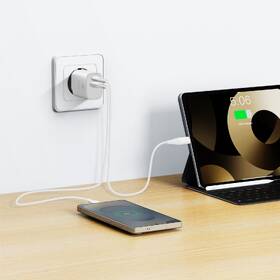Nabíjačka do siete Swissten EDGE GaN 1x USB-C PD 35W/1x USB-A 18W QC biela

 obrázok produktu 5 z 7