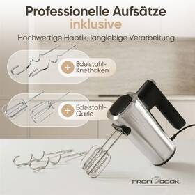 Ručný šľahač Profi Cook HM 1335 nerez

 obrázok produktu 7 z 8