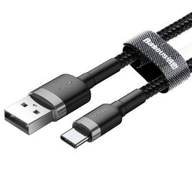 Kábel Baseus Cafule USB/USB-C, 3A, 1m čierny/sivý

 obrázok produktu 2 z 4