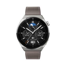 Inteligentné hodinky Huawei Watch GT 3 Pro 46 mm - Light Titanium Case + Gray Leather Strap 

 obrázok produktu 2 z 6