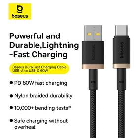 Kábel Baseus Dura USB/USB-C, 60W, 1m čierny/zlatý

 obrázok produktu 12 z 16