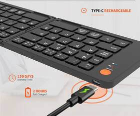 Klávesnica Meetion BTK001 Bluetooth Folding, US layout čierna

 obrázok produktu 11 z 11