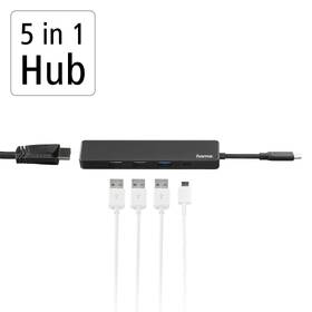 USB Hub Hama 4x USB, 1x HDMI 

 obrázok produktu 2 z 3
