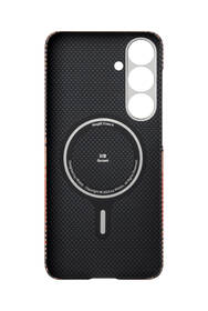 Kryt na mobil Pitaka Tactile Woven, Sunset na Samsung Galaxy S25 čierny/oranžový

 obrázok produktu 3 z 3