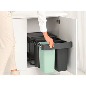 Odpadkový kôš na triedený odpad Brabantia Sort&Go, dark grey 

 obrázok produktu 10 z 15