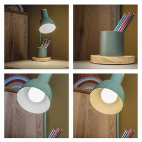 Stolná lampa EMOS Poppy, max. 25 W, žiarovka E27, IP20 zelená

 obrázok produktu 8 z 8