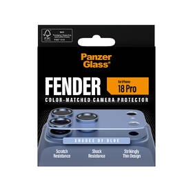 Tvrdené sklo PanzerGlass FENDER na Apple iPhone 18 Pro, ochranný hliníkový prvek fotoaparátu modré

 obrázok produktu 4 z 5