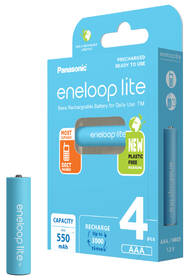 Batéria nabíjacia Panasonic Eneloop Lite AAA, HR03, 550mAh, Ni-MH, blistr 4ks 

 obrázok produktu 1 z 3