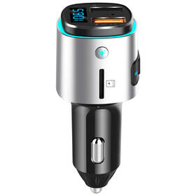 FM Transmitter WG QC 3.0, 1xUSB-A /1x USB-A QC 3.0 (18W strieborný

 obrázok produktu 4 z 4