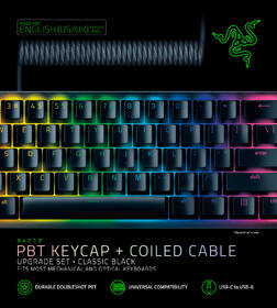 Klávesy Razer PBT Keycap + Coiled Cable Upgrade Set - US/UK čierne

 obrázok produktu 6 z 8