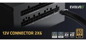 Zdroj Evolveo G1200 Black 1200W 80+ Gold, ATX 3.1 čierny

 obrázok produktu 13 z 15