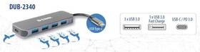 USB Hub D-Link USB-C na 4x USB 3.0 s funkciou Power Delivery sivý

 obrázok produktu 2 z 2
