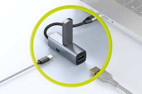 USB Hub Mobile Origin 3in1 CompactHub HB1 sivý

 obrázok produktu 7 z 10