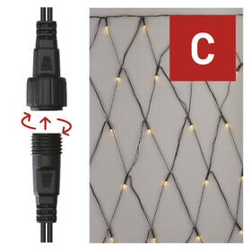 Spojovacia reťaz EMOS 160 LED Standard - sieť, 1,5x2 m, vonkajšia, teplá biela, časovač 

 obrázok produktu 1 z 8