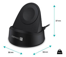 Nabíjačka Connect IT WatchCharger kompatibilná so Samsung čierna

 obrázok produktu 6 z 8