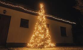 LED dekorácie EMOS svietiaci stromček, 180 cm, 480LED, IP44, vonkajšie aj vnútorné, teplá biela 

 obrázok produktu 7 z 8