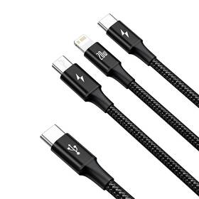 Kábel Baseus Rapid Series 3v1 USB-C (Micro USB/Lightning/USB-C) PD 20W 1,5m čierny

 obrázok produktu 1 z 10