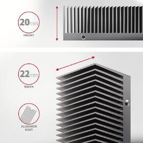 Chladič Axagon CLR-M2XT, M.2 SSD 2280, 24 mm čierny

 obrázok produktu 2 z 3
