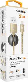 Kábel Aligator Premium USB/Lightning, 2m zlatý

 obrázok produktu 1 z 7