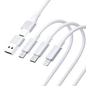 Kábel 3mk Hyper 3in1 USB-A/USB-C na USB-C/microUSB/Lightning, 1,5m biely

 obrázok produktu 4 z 10