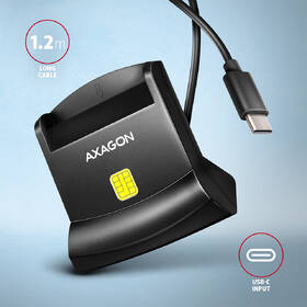 Čítačka eObčianok Axagon CRE-SM4NC USB-C Smart card StandReader čierna

 obrázok produktu 3 z 3