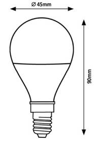 Inteligentná žiarovka Rabalux SMART SMD LED, E14 G45, 5W, 450lm, RGB 

 obrázok produktu 2 z 2