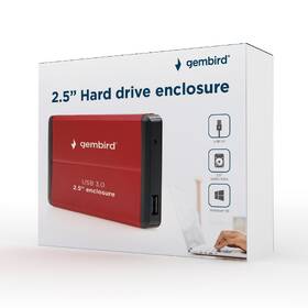 Box na HDD Gembird pre 2.5” zariadenie, USB 3.0, SATA červený

 obrázok produktu 4 z 4