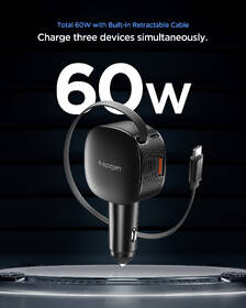 Adaptér do auta Spigen Essential 60W čierny

 obrázok produktu 1 z 9