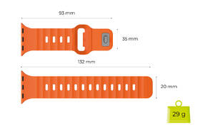 Remienok Mobile Origin Strap III na Apple Watch 44/45/46/49mm oranžový

 obrázok produktu 11 z 12