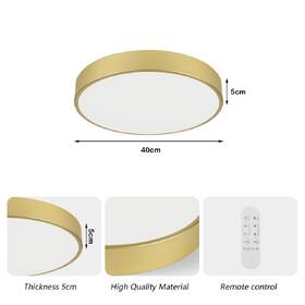 LED stropné svietidlo IMMAX NEO LITE SEMPLICU, 36W, BEACON, Wi-Fi, TUYA, priem. 40cm zlaté

 obrázok produktu 3 z 4