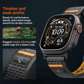 Remienok Spigen Athlex Air 2 Active na Apple Watch 49mm/46mm/45mm/44mm čierny/oranžový

 obrázok produktu 7 z 10