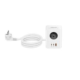 Rozbočovacia zásuvka Cubenest PowerCube 4xAC, PD 30W, 2xC,1xA, 1.5m kabel sivá/biela

 obrázok produktu 1 z 5