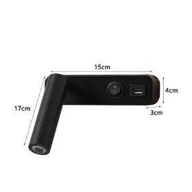 Nástenné svietidlo IMMAX GOAL LED, vypínač, USB, 3W čierne

 obrázok produktu 2 z 8